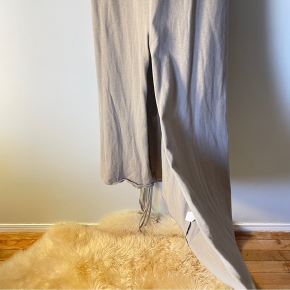 ZARA NWT Boho Beachy Backless Maxi Dress S Taupe Tassel Fringe Detail Minimalist - Picture 7 of 16